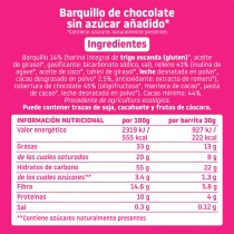 información nutricional Barquillo Recubierto De Chocolate 40g Eco