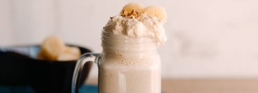 Batido de plátano y crema de cacahuete